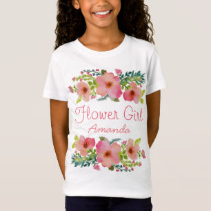 Aangepaste florale waterverf t-shirt