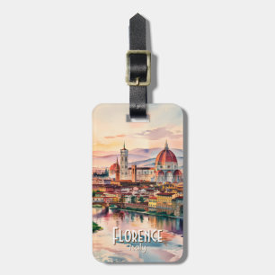 Aangepaste Florence Duomo Kathedraal Watercolor Sk Bagagelabel