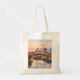 Aangepaste Florence Duomo Kathedraal Watercolor Sk Tote Bag