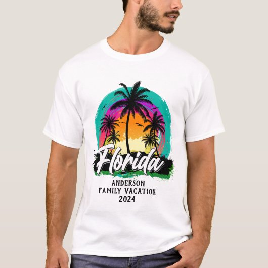 Aangepaste Florida Family Vacation Group Matching T-shirt (Voorkant)