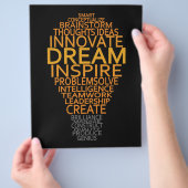 Aangepaste flyers voor Inspirerend lamp (Hand)