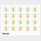 Aangepaste Folie Gold Geometric Pineappel. Ronde Sticker (Vel)