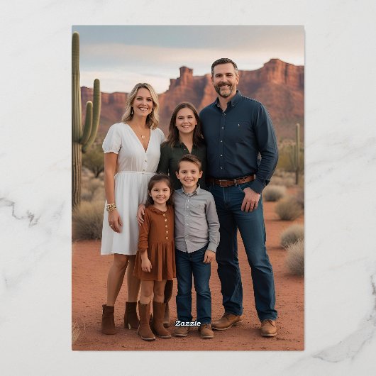 Aangepaste Folie Kerst Kaart Bewerkbare Sjabloon R (Achterkant)