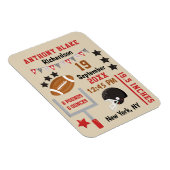 Aangepaste Football Baby Boy Birth Stats Record Magneet (Rechterzijde)