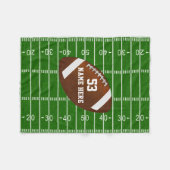 Aangepaste Football Fleece Blanket, Jouw tekst (Voorkant (Horizontaal))