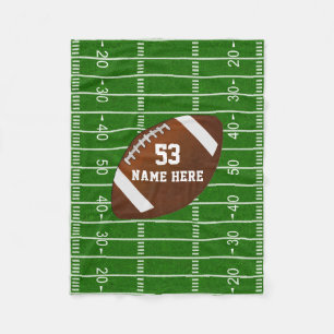 Aangepaste Football Fleece Blanket, Jouw tekst
