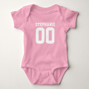 Aangepaste Football Jersey Baby Meisje Gepersonali Romper