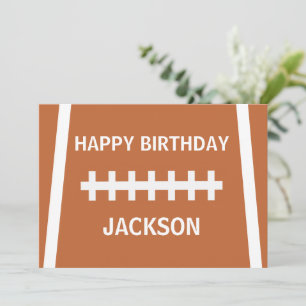 Aangepaste Football Player Ball Sports Happy Birth Kaart
