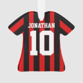 Aangepaste Footballs shirten strepen Ornament (achterkant)