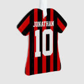 Aangepaste Footballs shirten strepen Ornament (voorkant)