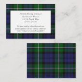 Aangepaste Forbes Plaid Wedding Enclosure Kaart (Voorkant / Achterkant)
