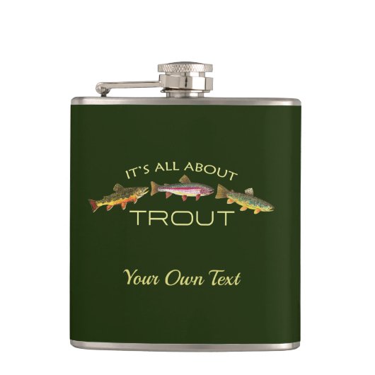 Aangepaste forel Vist Heupfles (Voorkant)