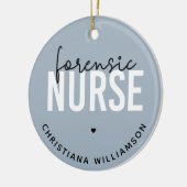 Aangepaste forensische verpleegster | forensische  keramisch ornament (Links)