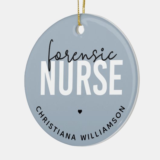 Aangepaste forensische verpleegster | forensische keramisch ornament (Links)