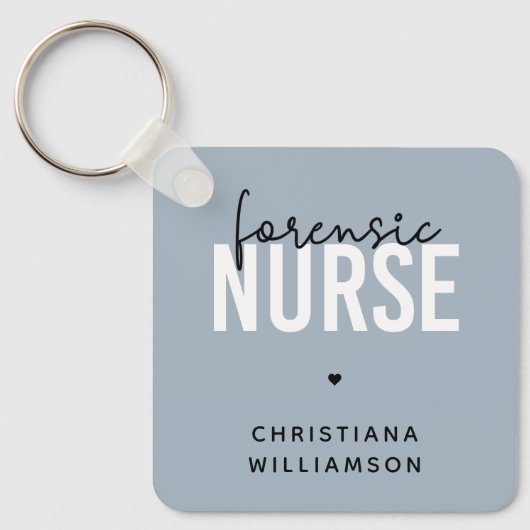 Aangepaste forensische verpleegster | forensische  sleutelhanger (Voorkant)