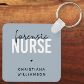 Aangepaste forensische verpleegster | forensische  sleutelhanger (Achterkant)
