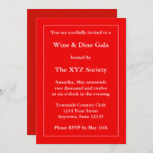 Aangepaste formele Rode Uitnodiging of Aankondigin (Voorkant / Achterkant)