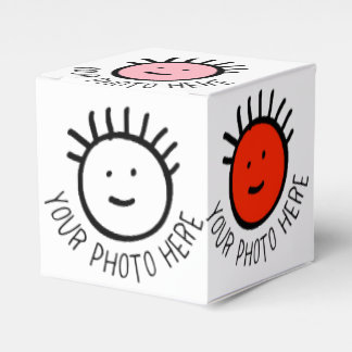 Aangepaste foto 10 x VIERKANTE FAVOR DOOS Lege sja Bedankdoosjes