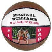 Aangepaste foto #1 Pap Citaat Rood Zwart wit Basketbal (Voorkant)