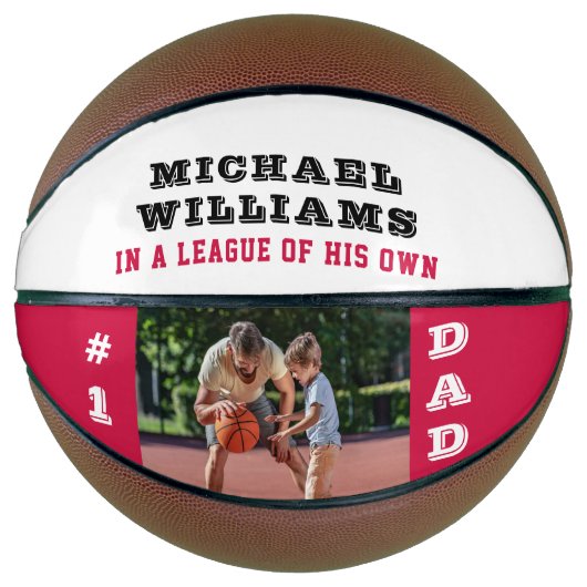 Aangepaste foto #1 Pap Citaat Rood Zwart wit Basketbal (Voorkant)