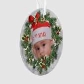 Aangepaste foto 1e Kerstmis Ornament (voorkant)