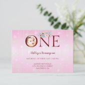 Aangepaste foto 1e verjaardag kaart (Staand voorkant)