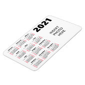 Aangepaste foto 2021 agenda | Aangepaste kleurenwe Magneet (Linkerzijde)