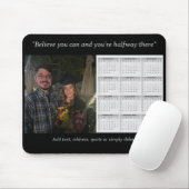 Aangepaste foto 2024 kalender met gepersonaliseerd muismat (Met muis)