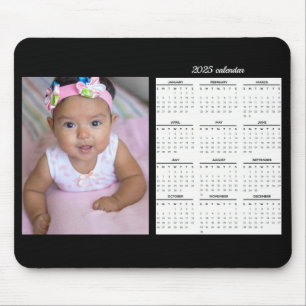 Aangepaste foto 2025 kalender gepersonaliseerd muismat