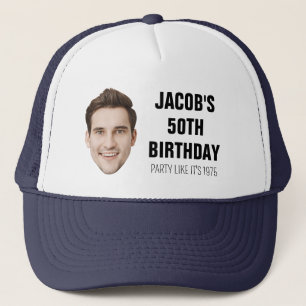 Aangepaste foto 20e 30e 40e 50e 60 verjaardagsfees trucker pet