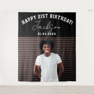 Aangepaste foto 21e marthday Party wandachtergrond Wandkleed