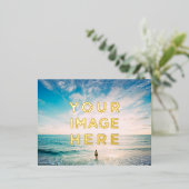 Aangepaste foto 2 folie feestdagen briefkaart (Staand Voorkant)