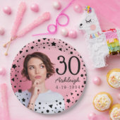 Aangepaste foto 30e verjaardagspapier Bord (Feest)