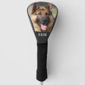 Aangepaste foto 3 Initiaal monogram aangepast Golfheadcover (Voorkant)