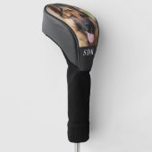 Aangepaste foto 3 Initiaal monogram aangepast Golfheadcover (Schuin)