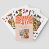 Aangepaste foto 40 en fantastisch - retro heldere  pokerkaarten (Achterkant)