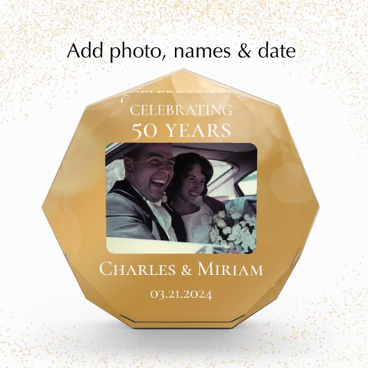Aangepaste Foto 50e Golden Jubileum Keepsake Gift