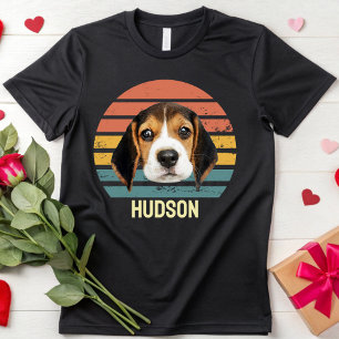 Aangepaste Foto  90s Retro Dog Personaliseer Huisd T-shirt