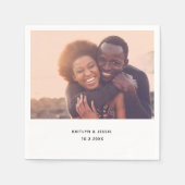 Aangepaste foto Aangepast huwelijk Servet (Voorkant)