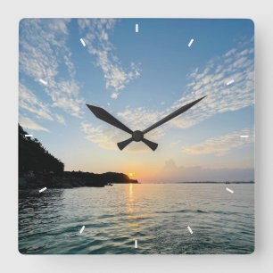 Aangepaste foto aangepast vierkante klok