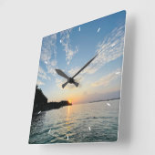 Aangepaste foto aangepast vierkante klok (Hoek)