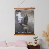 Aangepaste foto Aangepaste tekst met hout-Onderwor Hangend Wandkleed (Slaapkamer)
