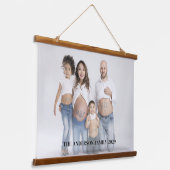 Aangepaste foto Aangepaste tekst met hout-Onderwor Hangend Wandkleed (Gebogen)