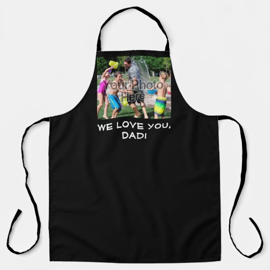 Aangepaste foto Aangepaste vaders dag Schort (Voorkant)