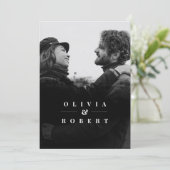 Aangepaste foto Abstract Silver Weddenschap Kaart (Staand voorkant)