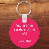 Aangepaste foto Afbeelding Sjabloon Roze Rand Lijs Sleutelhanger (Achterkant)