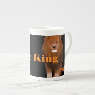 Aangepaste foto afbeelding tekst De Koning Leeuw Porselein Kop