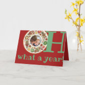 Aangepaste Foto Afscheid 2020 Grappige Kerstvakant Kaart (Gele Bloem)