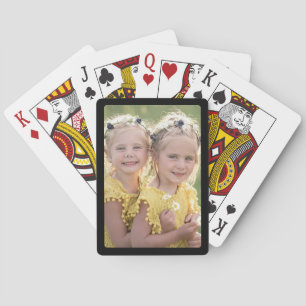 Aangepaste foto-afspeelkaarten voor zwart Lijst Pokerkaarten