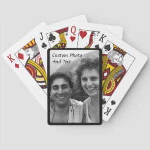 Aangepaste foto-afspeelkaarten voor zwart Lijst Pokerkaarten